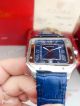 Japan Grade Cartier Santos De Cartier Blue Roman Dial Watch 39mm or 35mm (4)_th.jpg